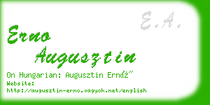 erno augusztin business card